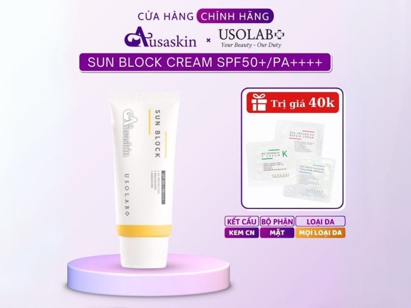 Sun Block Cream SPF50+/PA++++ chính hãng tại AusaSkin