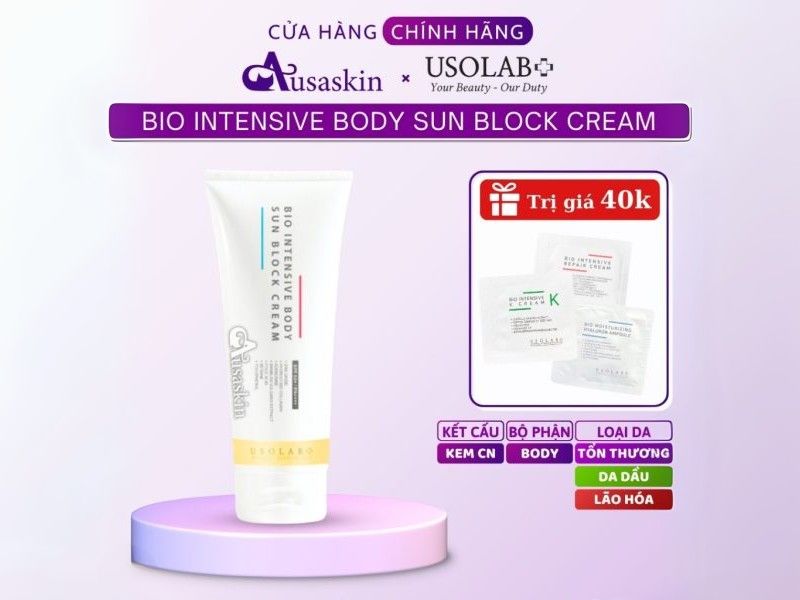 SPF50+ PA++++ Bio Intensive Body Sun Block Cream chất lượng tại AusaSkin