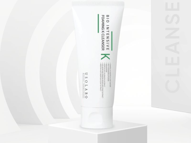 Sữa rửa mặt USOLAB vitamin K giúp làm sạch sâu và nuôi dưỡng da mềm mịn