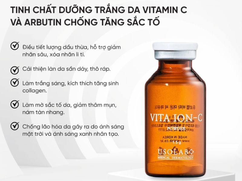 Điện di Vita Ion - C giúp làm trắng sáng, chống lão hóa da