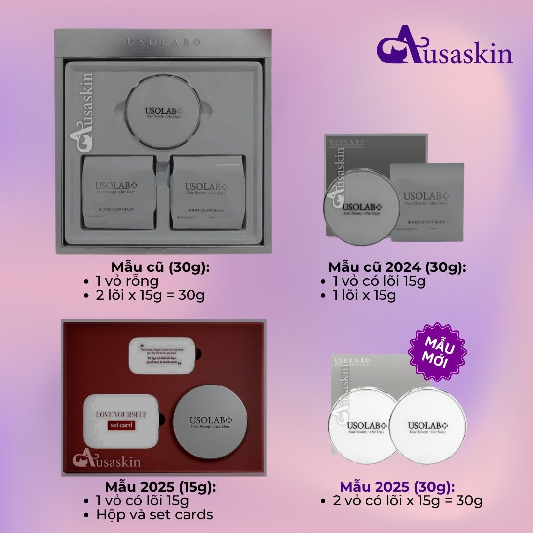Kem Nền USOLAB Cushion Che Khuyết Điểm Cho Da Nhạy Cảm Phục Hồi Da 2 Lõi 30g Recovery Balm SPF 35+++