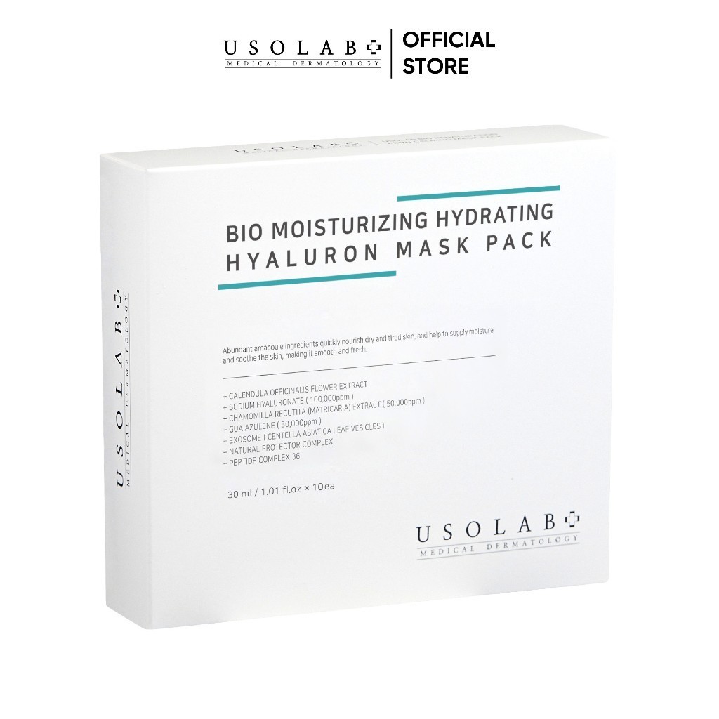 Mặt Nạ Cấp Ẩm USOLAB 30ml - Bio Moisture Hydrating Premium Hyaluron Mask Pack - Ảnh 2