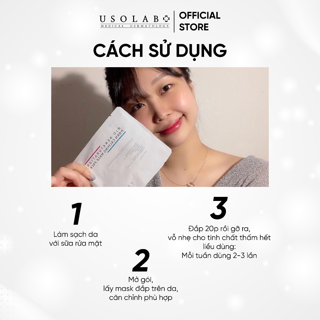 Mặt Nạ Làm Dịu Phục Hồi Da USOLAB 30ml - Bio Renaturation Repair Premium Mask Pack - Ảnh 5