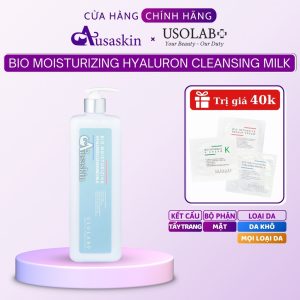 Sữa Tẩy Trang Cho Da Khô USOLAB 1000ml Salon Care Bio Moisturizing Hyaluron Cleansing Milk