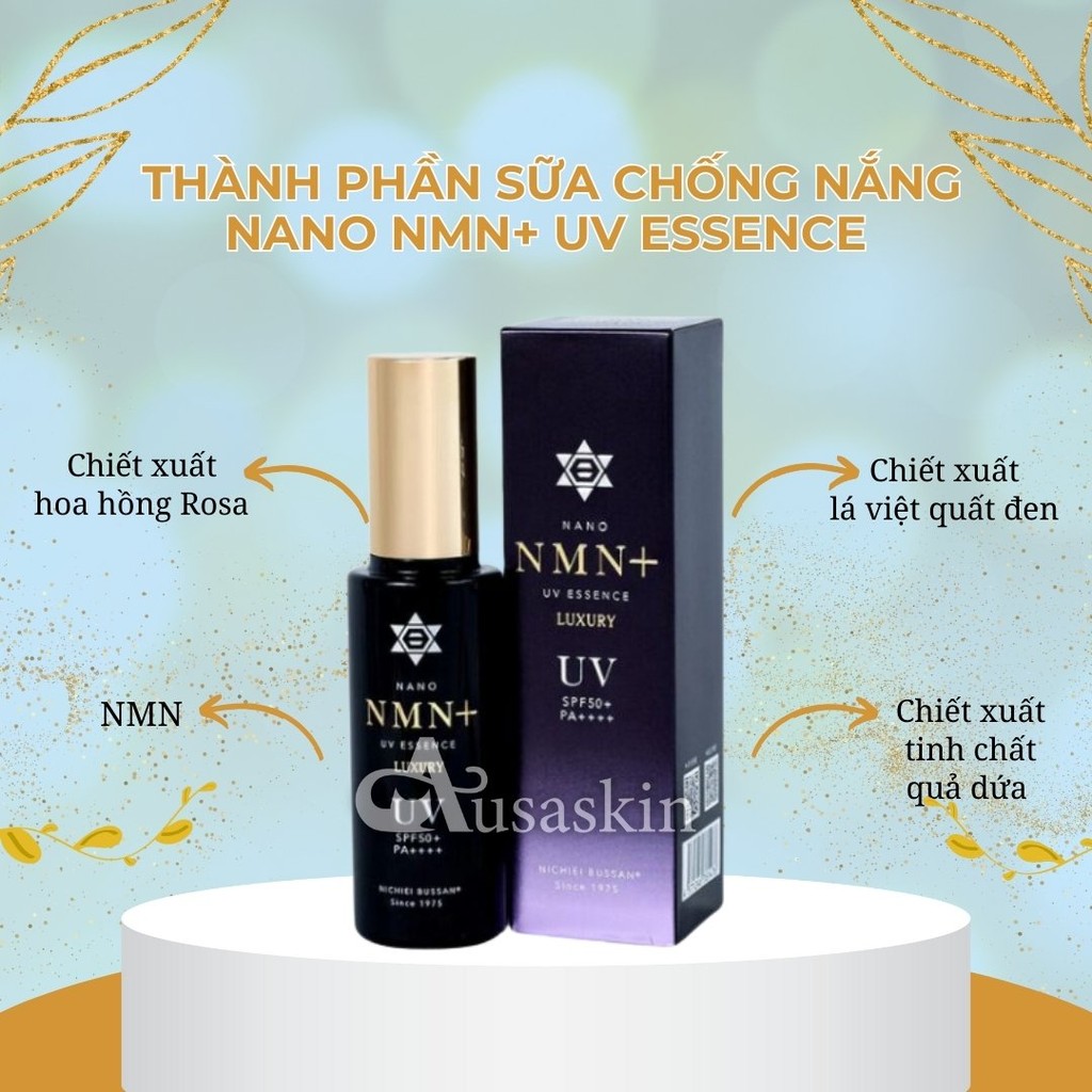 Kem Chống Nắng Nichiei Asia Nano NMN+ UV Essence Luxury SPF50+ PA++++ - Ảnh 4