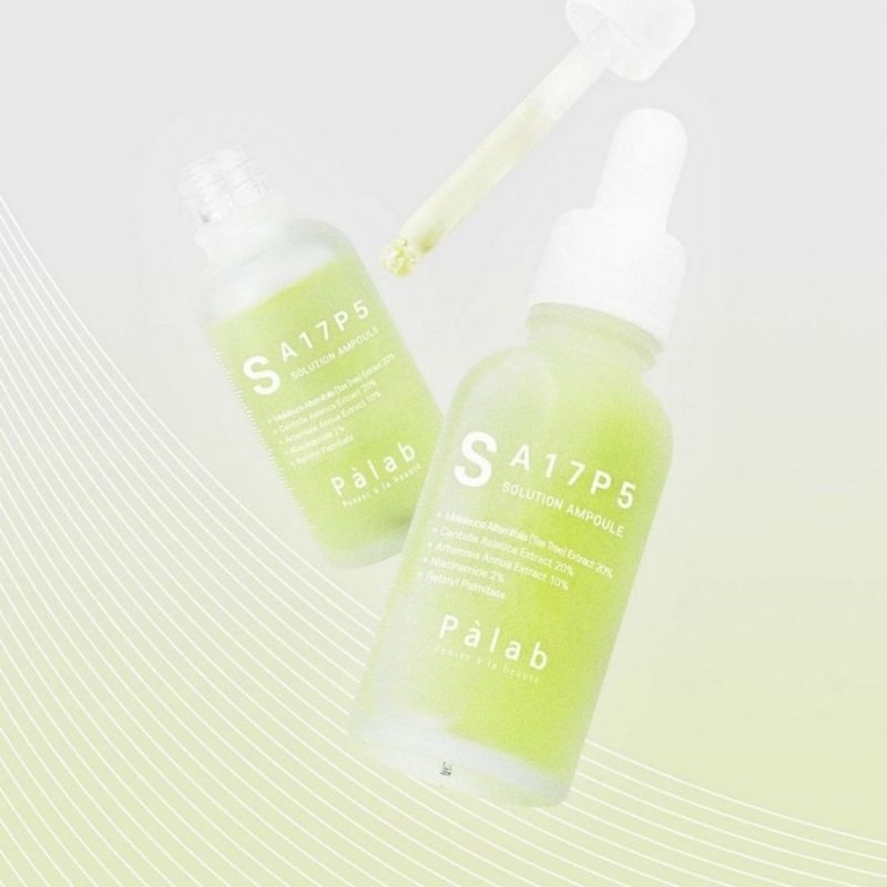 Tinh Chất Serum Giảm Dầu Mụn PALAB 30ml Từ Tràm Trà, Rau Má, Ngải Cứu, Niacinamide - S A17P5 Solution Ampoule - Ảnh 4