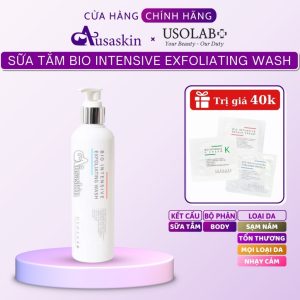 Sữa Tắm Trắng Body Tại Nhà USOLAB 250ml Bio Intensive Exfoliating Wash