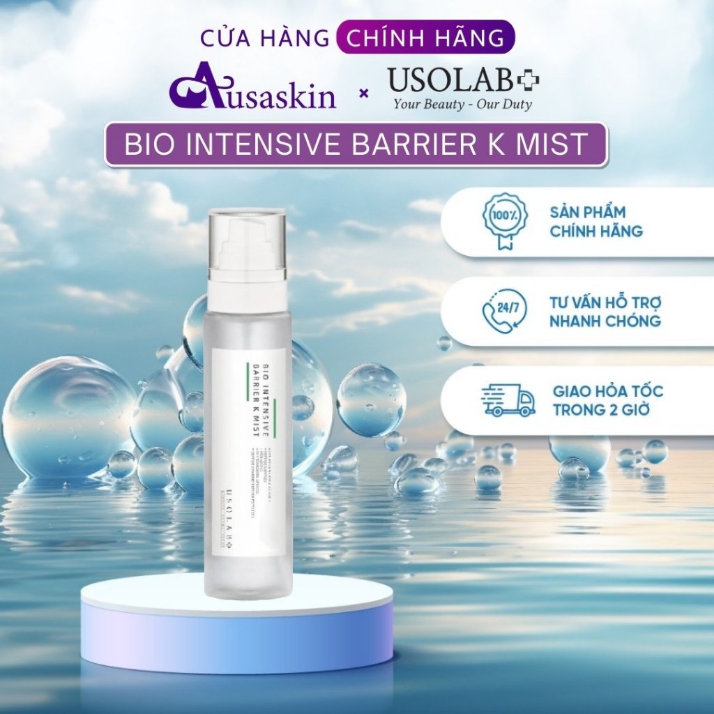 Xịt Khoáng Toner USOLAB 150ml Dịu Da, Phục Hồi Da Sau Tổn Thương Bio Intensive Barrier K Mist - Ảnh 2