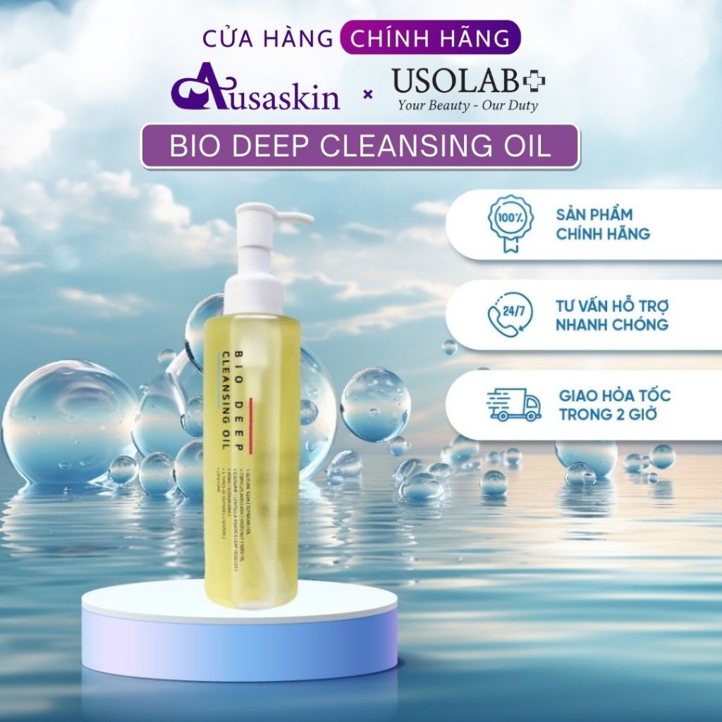Dầu Tẩy Trang USOLAB 200ml - Bio Deep Cleansing Oil Giúp Làm Sạch Sâu Và Giữ Ẩm Cho Mọi Loại Da - Ảnh 2