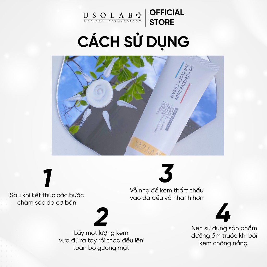Kem Chống Nắng Dưỡng Trắng USOLAB 50g Cho Mọi Loại Da Sun Block Cream SPF50+/PA++++ - Ảnh 5
