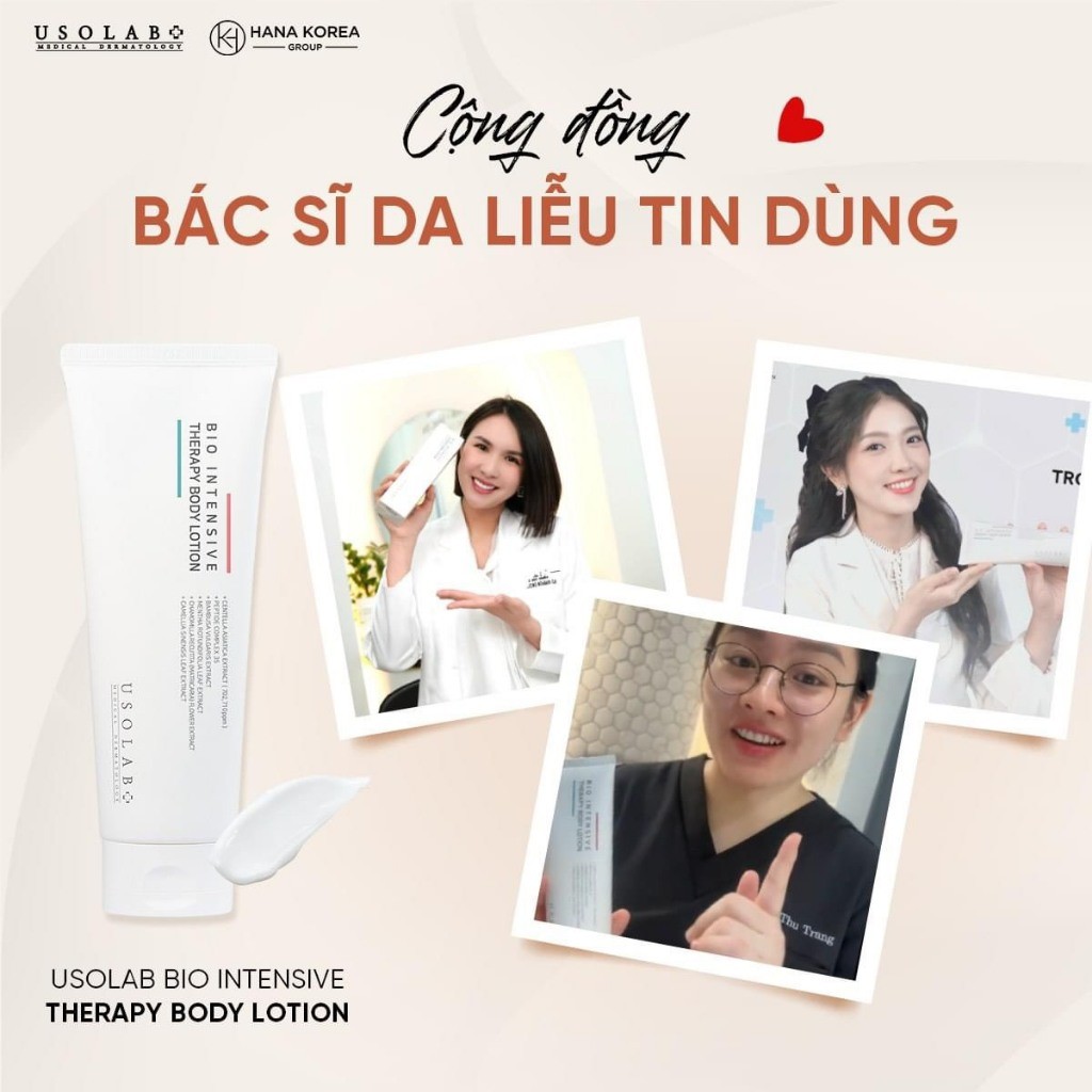 Lotion/Sữa Dưỡng Thể USOLAB 250ml - Bio Intensive Therapy Body Lotion Dưỡng Ẩm Phục Hồi Da Toàn Diện - Ảnh 7