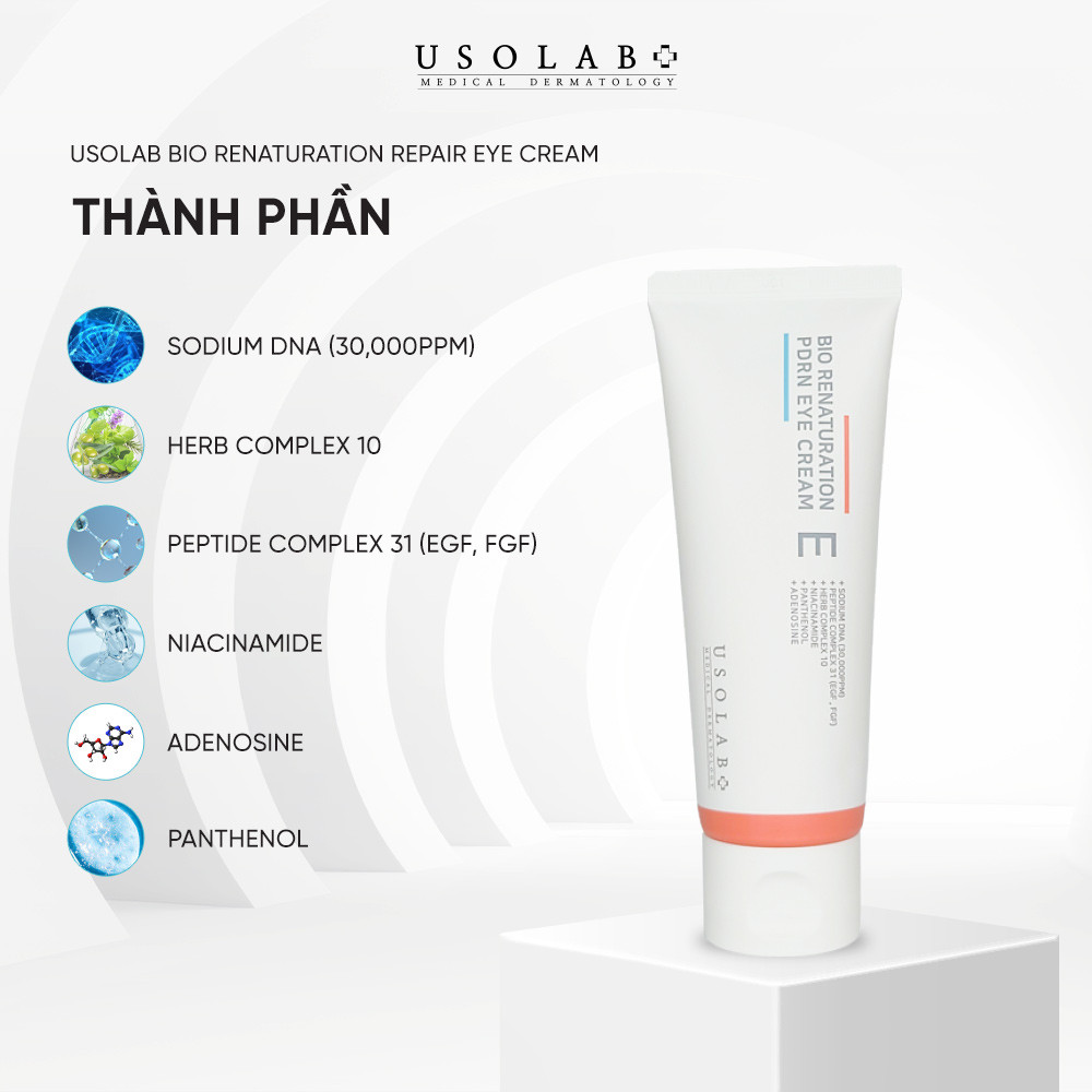 Kem Dưỡng Mắt Chống Lão Hóa USOLAB 100ml Renaturation Repair Eye Cream - Ảnh 3
