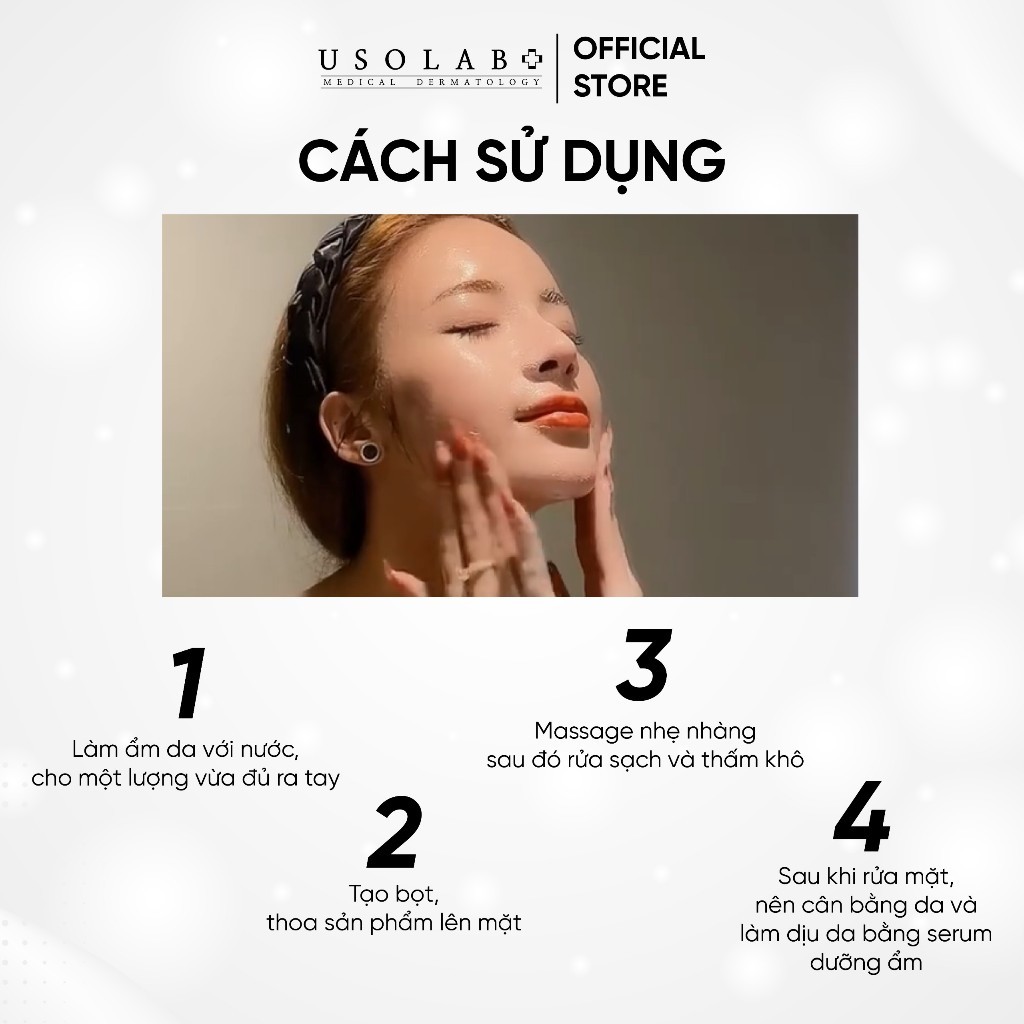 Sữa Rửa Mặt USOLAB Vitamin K 120ml - Phục Hồi Cho Da Nhạy Cảm Tổn Thương Bio Intensive Foaming K Cleanser - Ảnh 3
