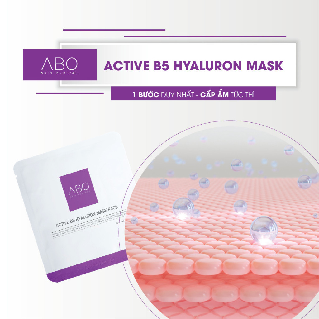 Mặt Nạ Phục Hồi HA, Rau Má, B5 ABO 25ml - Intensive Repair Treatment Mask Pack - Ảnh 7