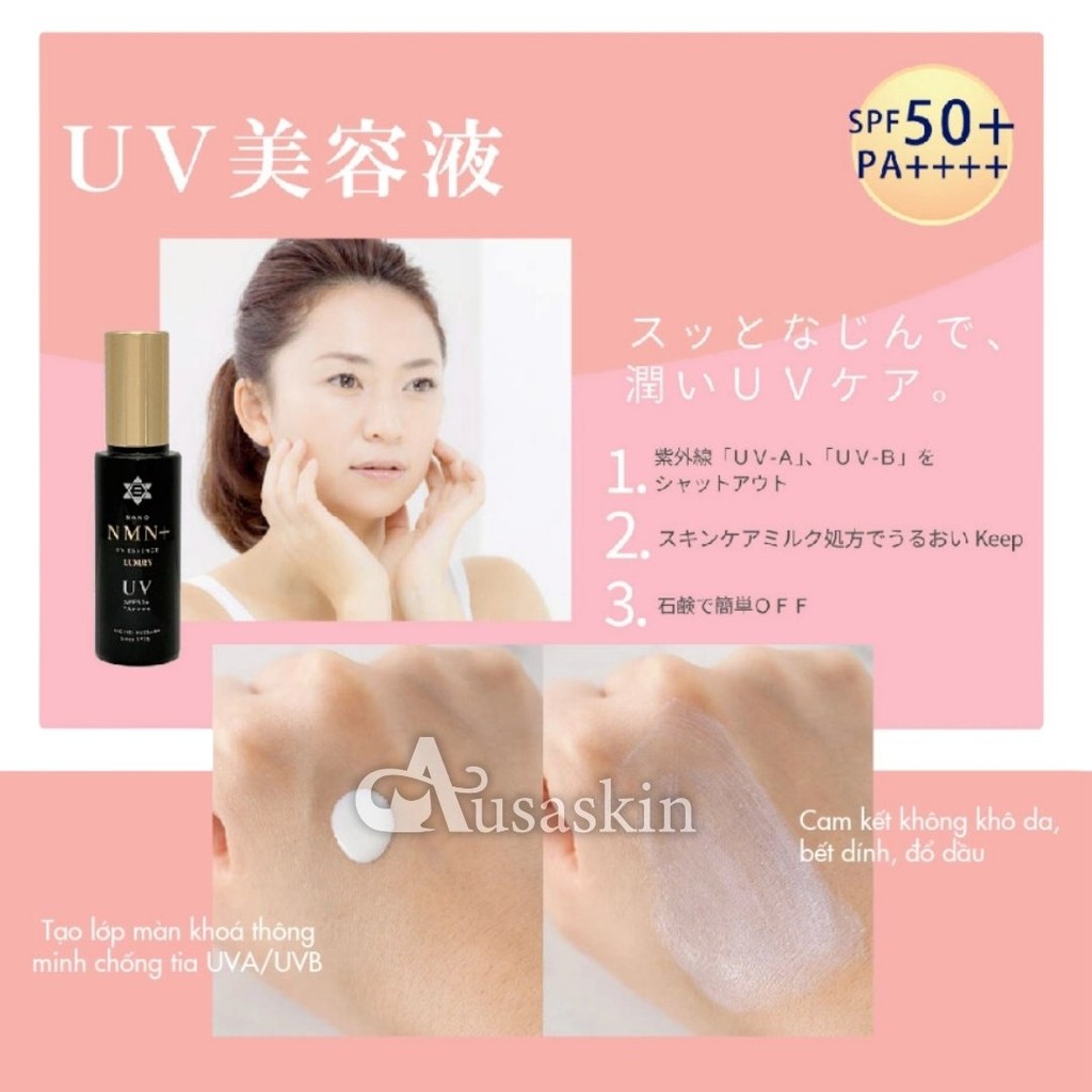 Kem Chống Nắng Nichiei Asia Nano NMN+ UV Essence Luxury SPF50+ PA++++ - Ảnh 7