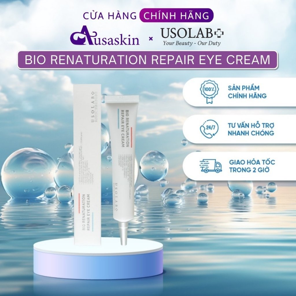 Kem Mắt USOLAB 30ml - Giảm Lão Hóa, Tăng Độ Đàn Hồi Bio Renaturation Repair Eye Cream - Ảnh 2