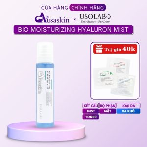 Xịt Khoáng Toner USOLAB 150ml Hyaluronic Acid HA Cấp Ẩm Bio Moisturizing Hyaluron Mist
