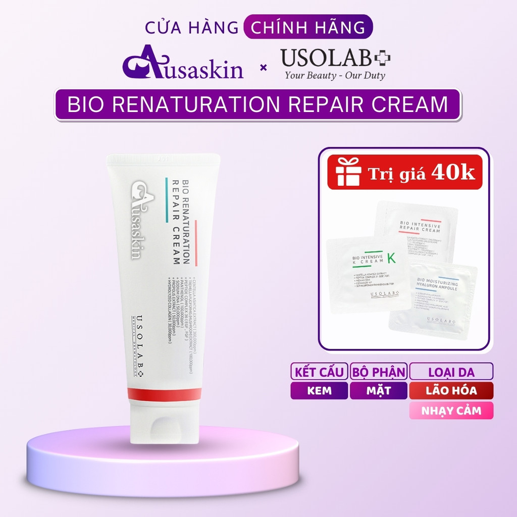 Kem Dưỡng Phục Hồi, Chống Lão Hóa USOLAB 250ml Bio Renaturation Repair Cream