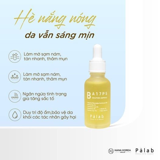 Tinh Chất Serum Glutathione Arbutin PALAB 30ml làm mờ thâm, nám, tàn nhang, sáng da B A17P5 Solution Ampoule - Ảnh 3