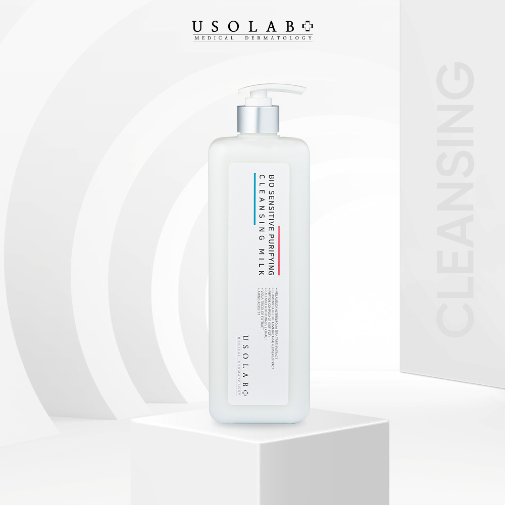 Sữa Tẩy Trang Cho Da Dầu Mụn USOLAB 1000ml Salon Care Bio Sensitive Purifying Cleansing Milk - Ảnh 2