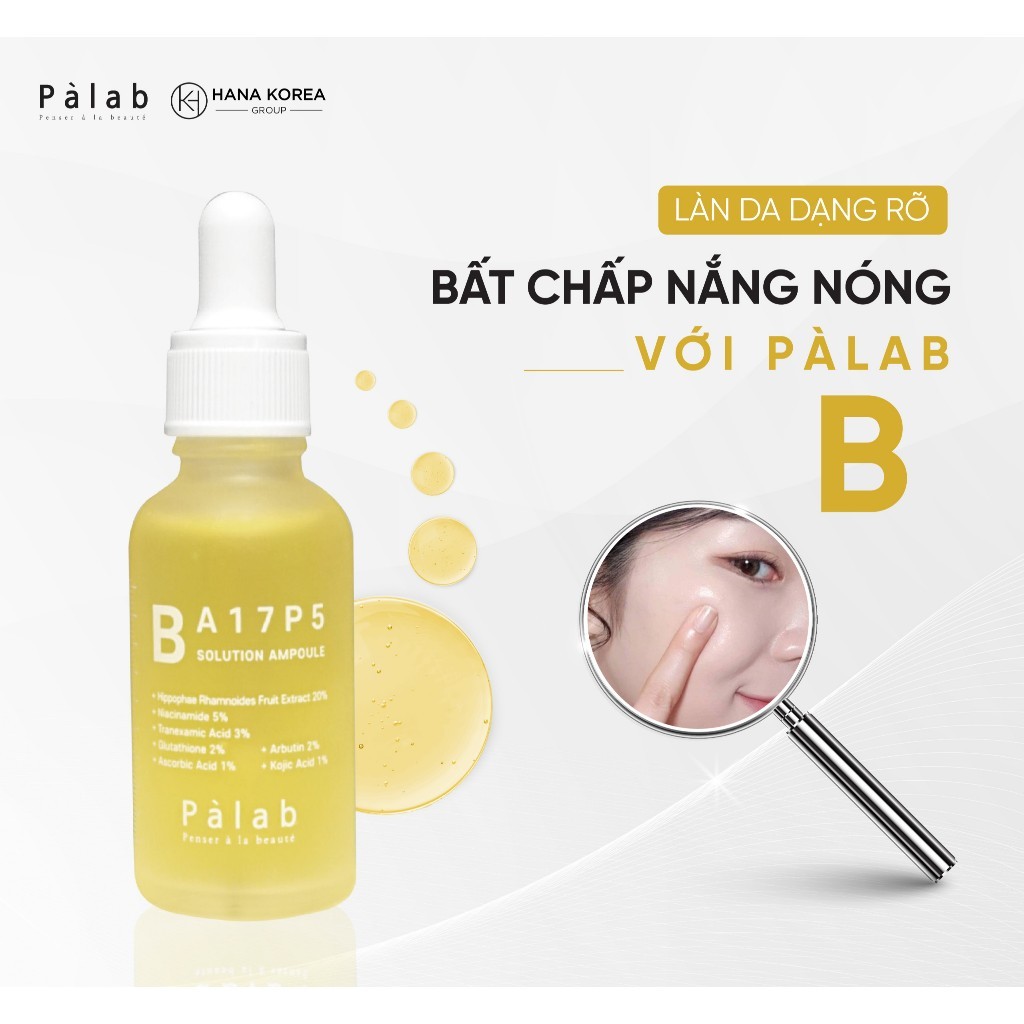 Tinh Chất Serum Glutathione Arbutin PALAB 30ml làm mờ thâm, nám, tàn nhang, sáng da B A17P5 Solution Ampoule - Ảnh 6