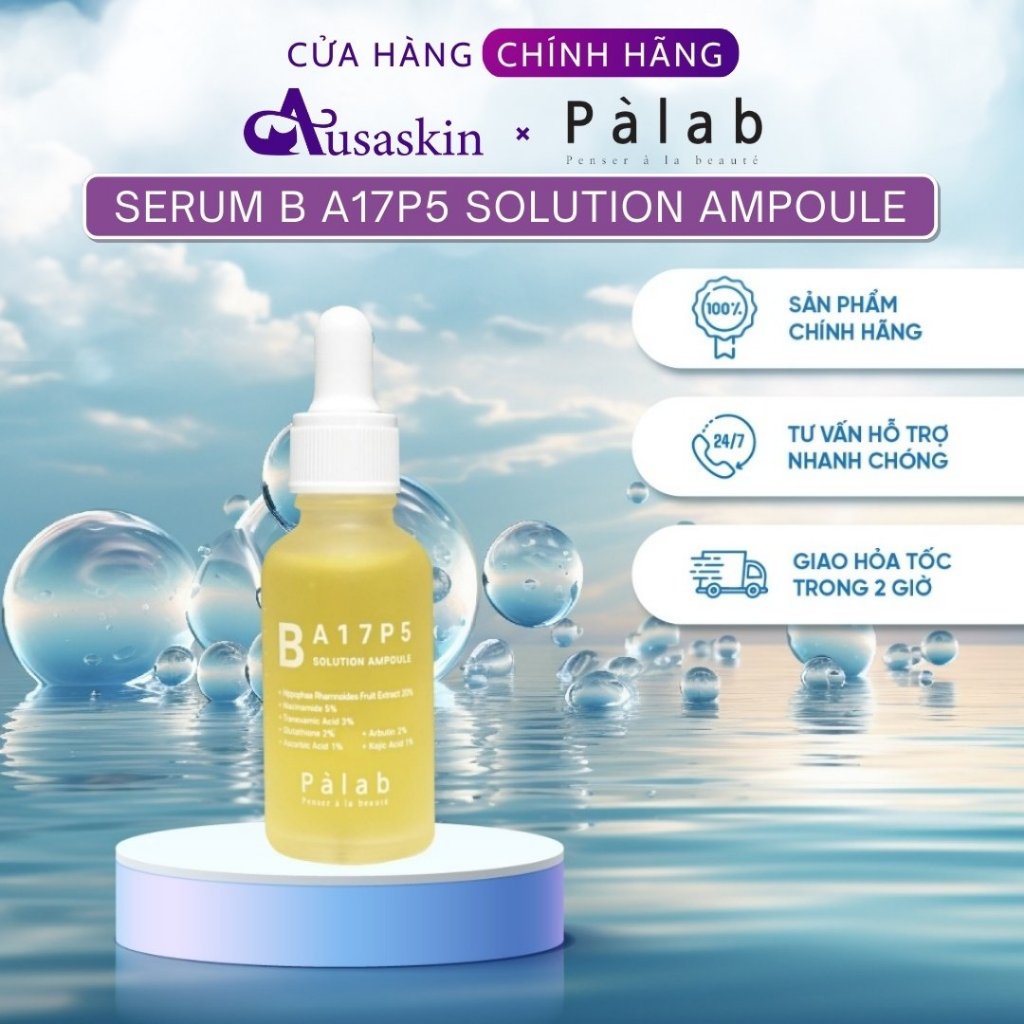 Tinh Chất Serum Glutathione Arbutin PALAB 30ml làm mờ thâm, nám, tàn nhang, sáng da B A17P5 Solution Ampoule - Ảnh 2