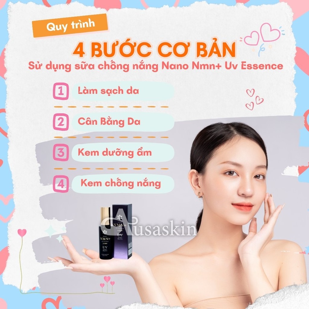 Kem Chống Nắng Nichiei Asia Nano NMN+ UV Essence Luxury SPF50+ PA++++ - Ảnh 3