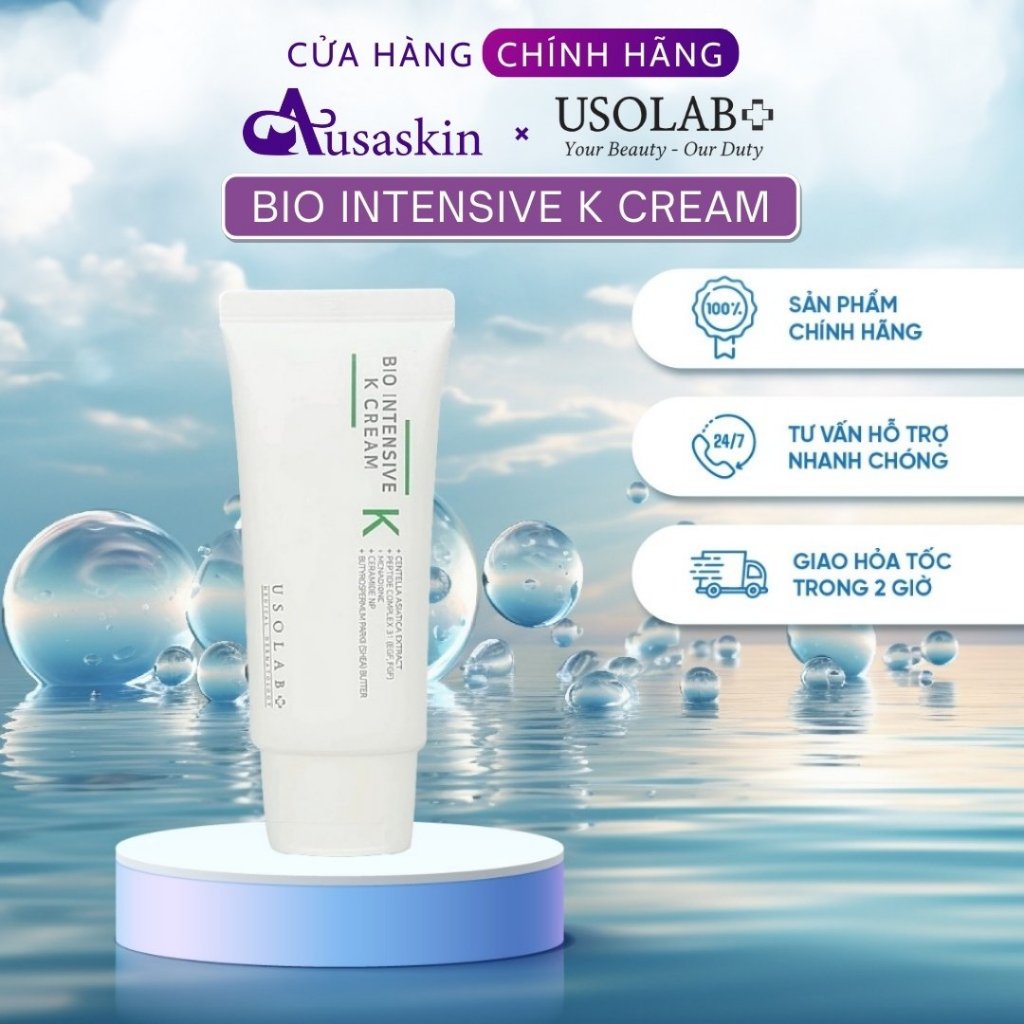 Kem K USOLAB 50ml - Làm Dịu, Phục Hồi Da Nhạy Cảm, Treatment Bio Intensive K Cream - Ảnh 2