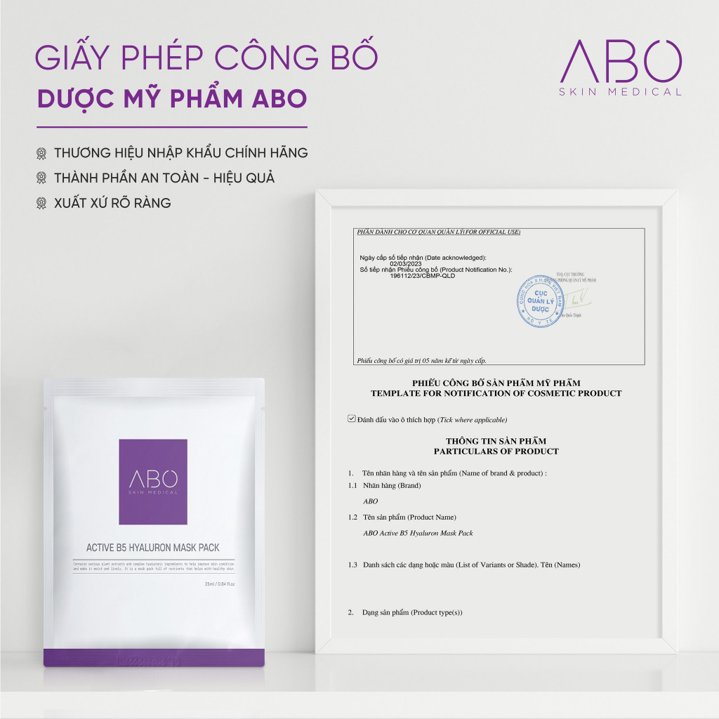 Mặt Nạ Phục Hồi HA, Rau Má, B5 ABO 25ml - Intensive Repair Treatment Mask Pack - Ảnh 5