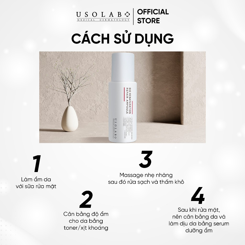Tinh Chất Serum Phục Hồi Da Sau Thương Tổn Chống Lão Hóa USOLAB 50ml - Bio Renaturation Repair Ampoule - Ảnh 4
