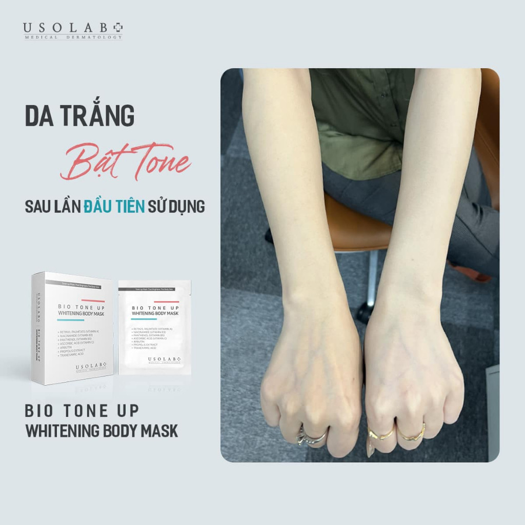 Kem Ủ Trắng Body USOLAB 5 Gói 100g Trắng Da, Bật Tone Bio Tone Up Whitening Body Mask - Ảnh 6