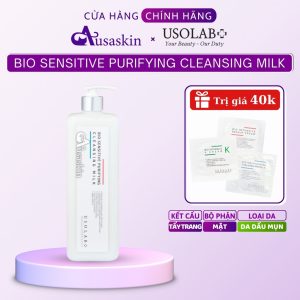 Sữa Tẩy Trang Cho Da Dầu Mụn USOLAB 1000ml Salon Care Bio Sensitive Purifying Cleansing Milk