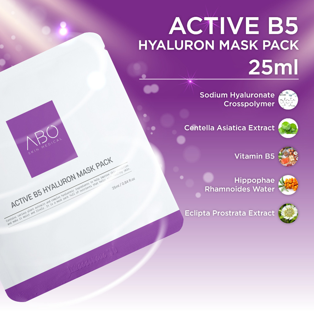 Mặt Nạ Phục Hồi HA, Rau Má, B5 ABO 25ml - Intensive Repair Treatment Mask Pack - Ảnh 4