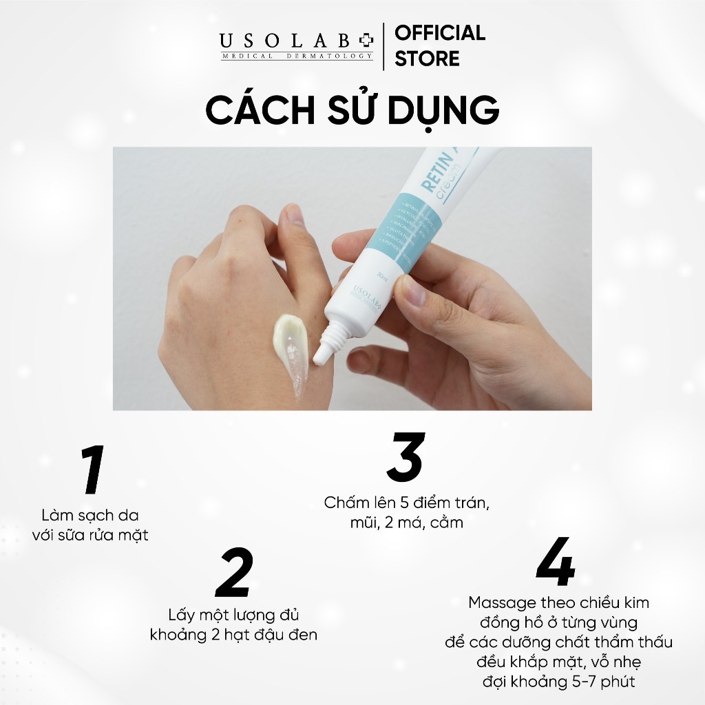 Kem Chống Lão Hóa USOLAB 30g Retin A Cream Mờ Thâm Nám Tàn Nhang - Ảnh 3