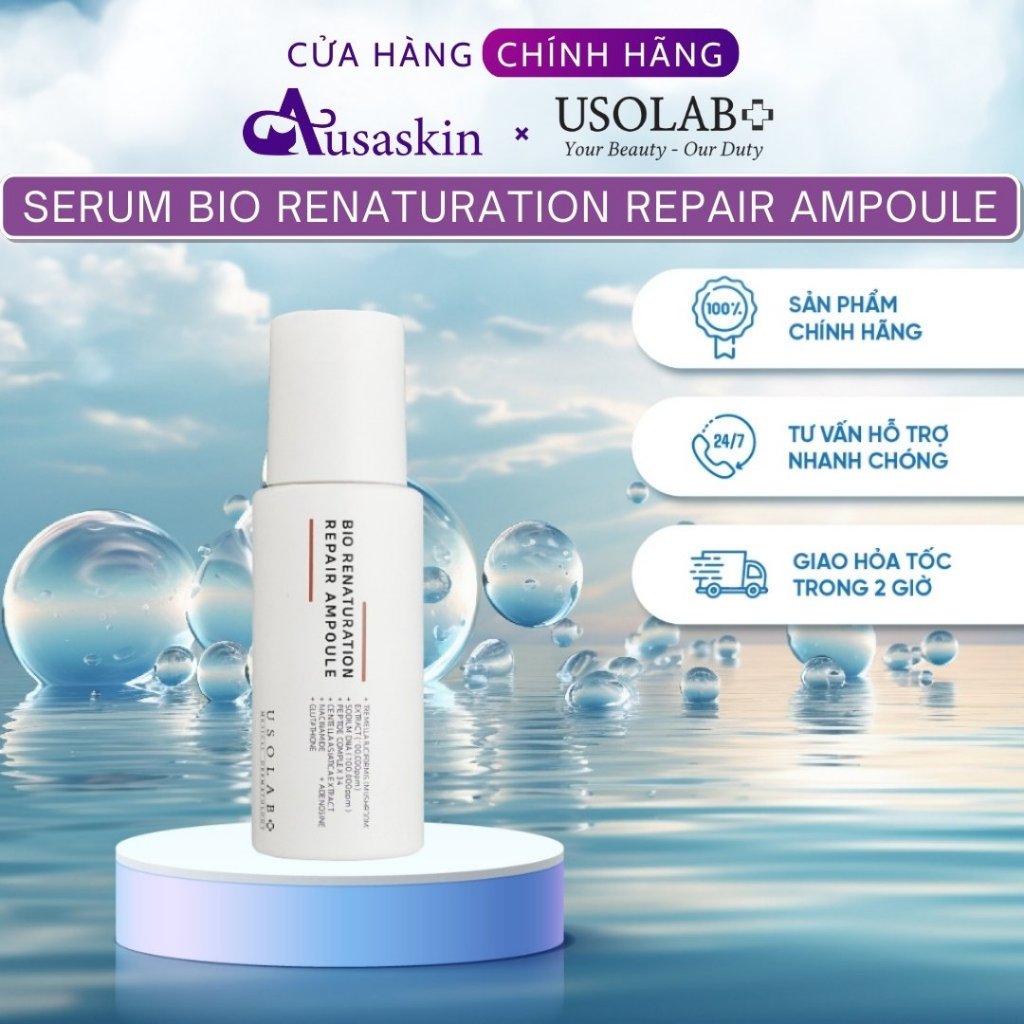 Tinh Chất Serum Phục Hồi Da Sau Thương Tổn Chống Lão Hóa USOLAB 50ml - Bio Renaturation Repair Ampoule - Ảnh 2