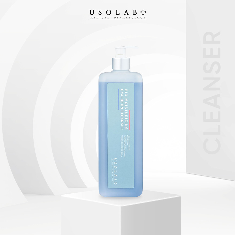Sữa Rửa Mặt Cho Da Khô USOLAB 1000ml Bio Moisturizing Hyaluron Cleanser - Ảnh 2