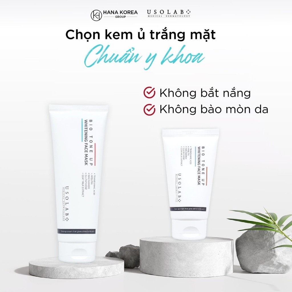 Kem Ủ Trắng Mặt USOLAB Mờ Thâm Nám Bio Tone Up Whitening Face Mask - Ảnh 6