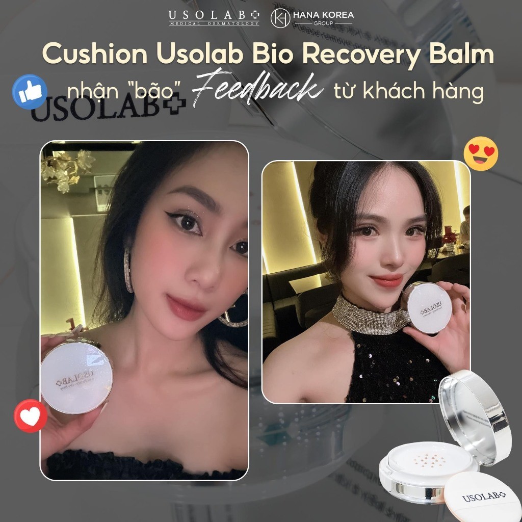 Kem Nền USOLAB Cushion Che Khuyết Điểm Cho Da Nhạy Cảm Phục Hồi Da 2 Lõi 30g Recovery Balm SPF 35+++ - Ảnh 3