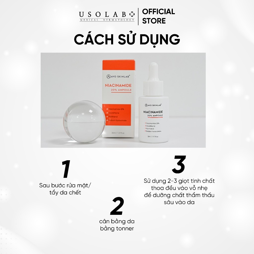 Serum Niacinamide 20% AVO SKINLAB - Giúp cấp ẩm, sáng da, giảm thâm 30ml - Ảnh 4