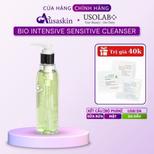Sữa Rửa Mặt Cho Da Dầu Mụn, Lỗ Chân Lông To USOLAB 150ml - Bio Intensive Sensitive Cleanser