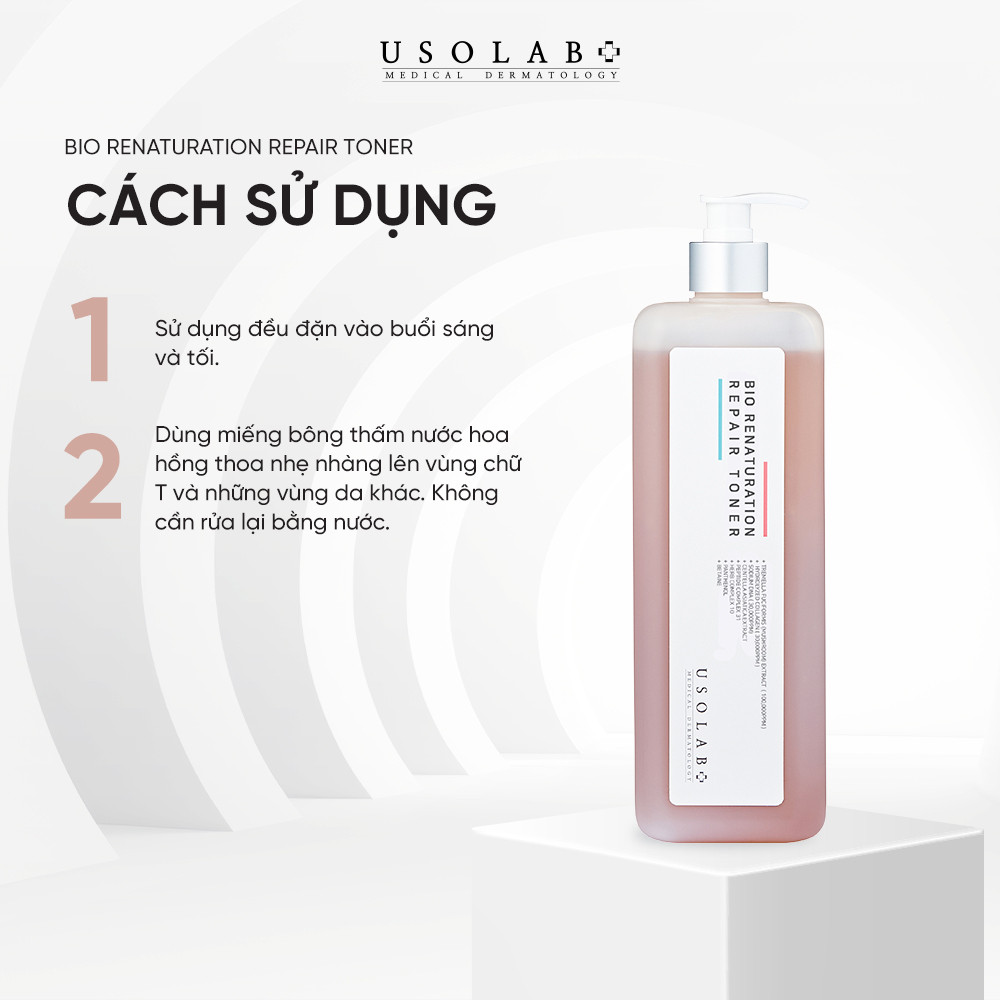 Nước Hoa Hồng Cho Da Lão Hóa Nhạy Cảm USOLAB 1000ml Bio Renaturation Repair Toner - Ảnh 4
