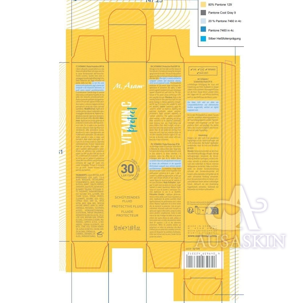 Sữa Dưỡng Làm Sáng Da Vitamin C Tích Hợp Chống Nắng SPF 30 M. Asam Vitamin C Protect Protective Fluid SPF 30