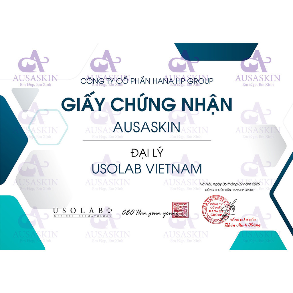 Ausaskin chứng nhận đại lý USOLAB